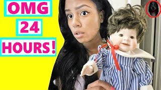 24 HOUR CHALLENGE with HAUNTED DOLL!