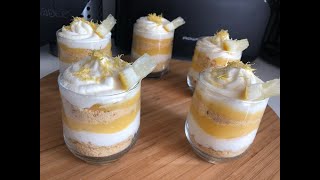 Verrines de citron / كؤوس بكريمة الليمون المنعشة