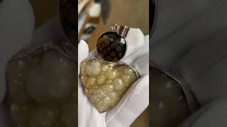 Kevin O'Grady Glass and Botryoidal Chalcedony Pendant