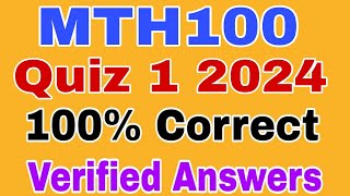 MTH100 Quiz no 1 Spring 2024 || Mth100 Quiz 1 2024 ||Mth100 Quiz 1 solved 2024