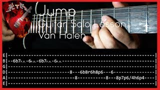 Jump Guitar Solo Lesson - Van Halen (with tabs)