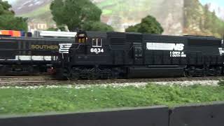 Atlas N Scale SD60 with brown Micro-Trains Couplers