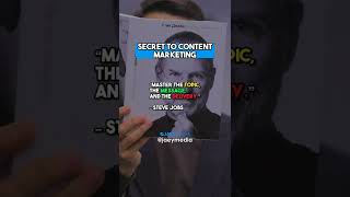 Secret to Content Marketing - Steve Jobs