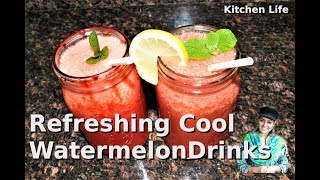 Refreshing Watermelon Lemonade Mint Drinks - Mint  Roohafza