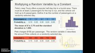 5.2 Transforming and Combining Random Variables Part 1