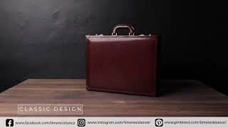 Brown Leather Attaché Case Briefcase - Lord Jim | Time Resistance Official Video