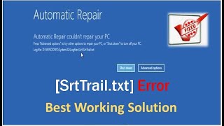 Fixed Your PC Ran Into a Problem and Needs to Restart | Solved Srttrail.txt  windows 10| |AutoRest