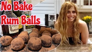 How To Make CHOCOLATE RUM BALLS | EASY NO BAKE RECIPE