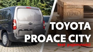 Test ładowności Toyoty PROACE City - ile pomieści palet?