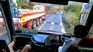 Volvo bus driving in Sathyamangalam tiger reserve