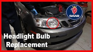 2004 Saab 9-3 Replacing Headlight Bulb H7