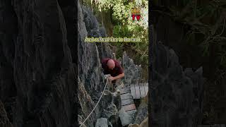 Climbing a Limestone Mountain in #Madagascar (#Shorts #Limestone #UNESCO)