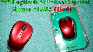 Logitech Wireless Optical Mouse M235 Unboxing (RED) !