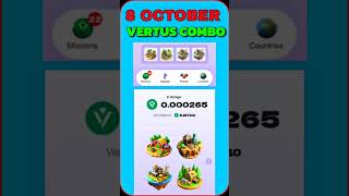 Vertus Combo Cards Today 8 October⭐️Vertus Daily Combo⭐️Vertus Combo Cards⭐️Vertus Combo