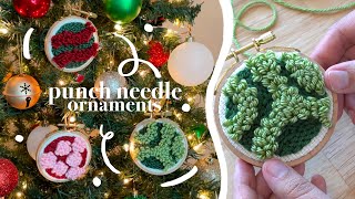 Punch needle ornaments - Christmas gifts and Home Decor