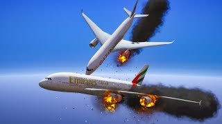 Emirates A380  Plane Crash into Airbus A350 | GTA 5