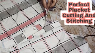 How To Make Perfect| Placket Cutting And Stitching in Kurti