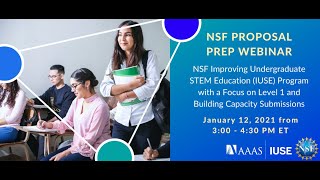 NSF IUSE Program: Overview with a Focus on Level 1 and Building Capacity Submissions