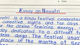 Essay on Navratra || Short Paragraph on navratra in English  || Navratra essay