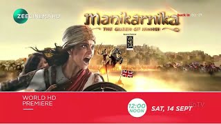 Manikarnika HDfirst 14 Sept Sat 12 Noon Zee Cinema HD