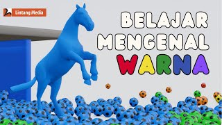 Belajar Warna dan Mengenal Suara Hewan - Kuda Bola Warna-warni