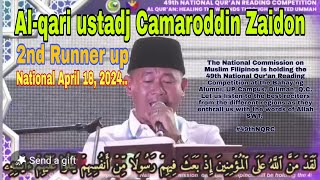 Beautiful Reading qur'an National April 18, 2024. Alqari Ustadj Camaroddin Zaidon