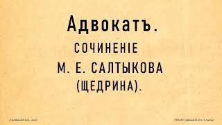 Салтыков-Щедрин, Адвокат. Аудиокнига. Читаем классику.