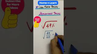 Percentage Tricks Math Tips and tricks #shorts #CoolMathsTricks #shortsmaths #maths #youtubeshorts