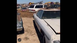 1973 impala smashed up at junkyard