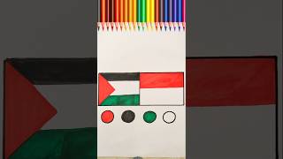 إندونيسيا 🇮🇩 تقف مع فلسطين 🇵🇸 رسم علم الدول العربية#palestine #trending #shorts