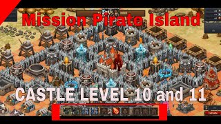 Throne Rush Pirate Island : Castle Level 10  and Castle Level 11