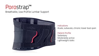 Donjoy Lumbar Support Range - Porostrap