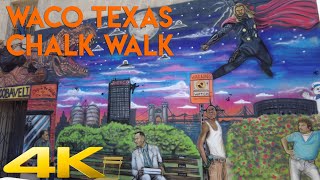 Waco Chalk Walk Festival 2022 4k UHD Walking Video