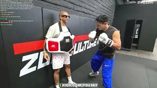 Fousey trains with Ryan Garcias insane technique