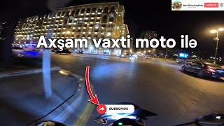 Axşam vaxtı moto sürüb söhbət etmək #motovlog #ilyasmotovlog #haojue #baku