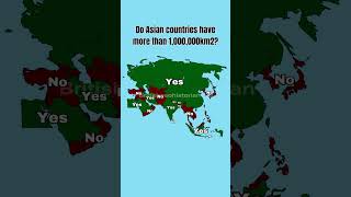 Do Asian countries have more than 1,000,000km2?