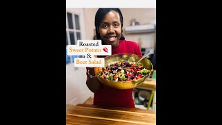 I love this Roasted Sweet Potato & Beet Salad! Perfect for the Fall season🍂🍁🥬 #thankyoujesus #salad