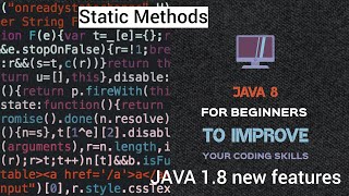 Java 8 | Static Methods  | Tutorial