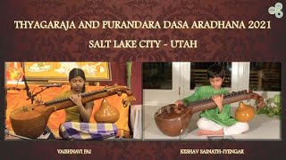 South Indian "Young Strains" of Salt Lake City | Vaishnavi & Keshav | Vina & Voice