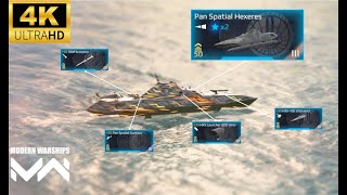 Pan Spatial Hexeres - Gameplay with huge damages [4K UHD] Modern Warships #modernwarships #4k #video