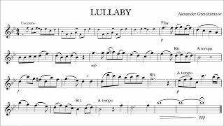 Alto Saxophone Play-along - Lullaby - Alexander Gretchaninov - with sheet music