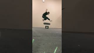 Tre flip over a milk crate #shorts