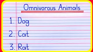 20 Omnivorous animals name | Omnivorous animals | Omnivores animals | सर्वाहारी जानवरों के नाम