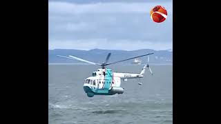 দেখুন কিভাবে হেলিকপ্টারটি পানিতে ডুবে গেল । Dangerous Helicopter Crash