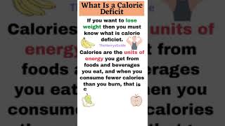 What is a calorie deficit? The Meaning #shorts