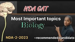 Most Important Biology Topics for NDA-2-2023||NDA EXAM||