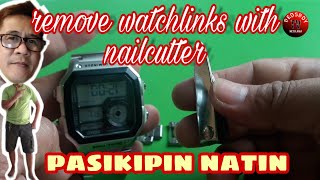 How To Resize Watch Bracelet//Remove Wacthlinks witn Nailcutter//DIY//PaanoBawasanBraceletNgRelo.