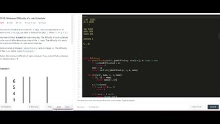 Leetcode 1335. Minimum Difficulty of a Job Schedule