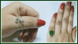 #1 DIY How to make finger rings/making adjustable wire and resin rings/simple and cute ring making