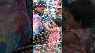 PoojaSri Buying a Bag 🎒😍 #dmart #shopping #bag #cute #baby #fun #shorts #trending